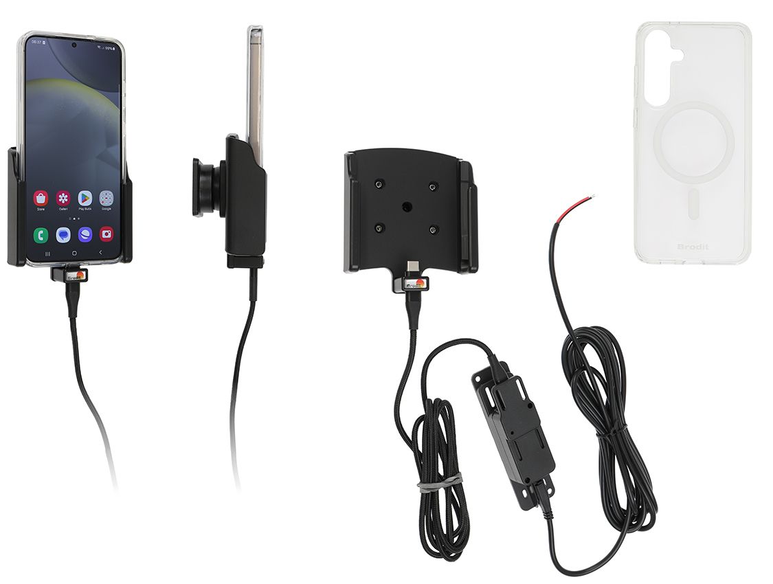 Brodit fixed installation holder Samsung S24 Plus + case